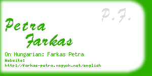 petra farkas business card
